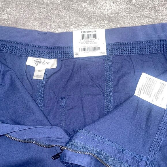 Style & Co 18W Cargo Capri Midrise Bungee  Comfort Waist Pockets Nautical Beachy - Picture 10 of 12